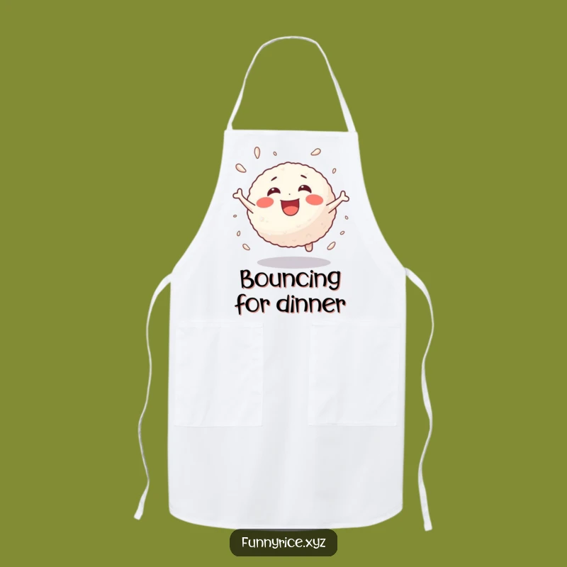 Funny Bouncing Rice Ball Apron: Cook with Energetic Delight