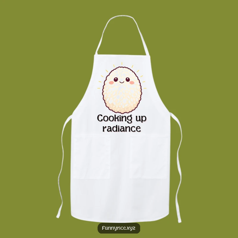 Funny Bright Rice Grain Apron: Cook with a Radiant Smile
