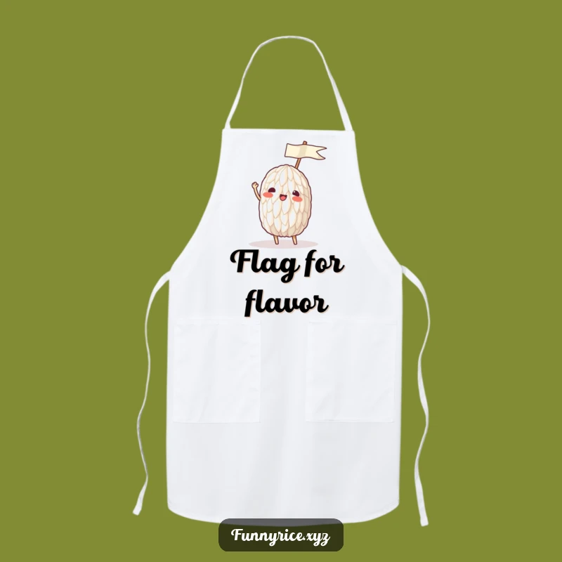 Funny Waving Rice Apron: Cook with Festive Spirit
