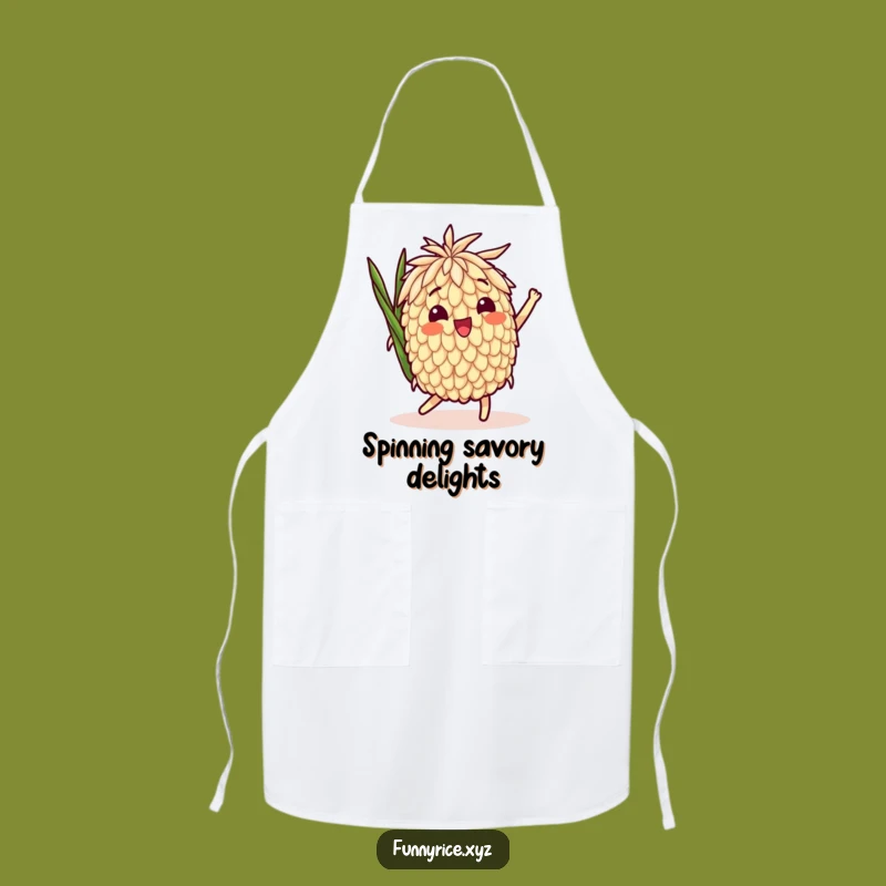 Funny Delighted Rice Grain Spin Apron - Cook with Playful Flair