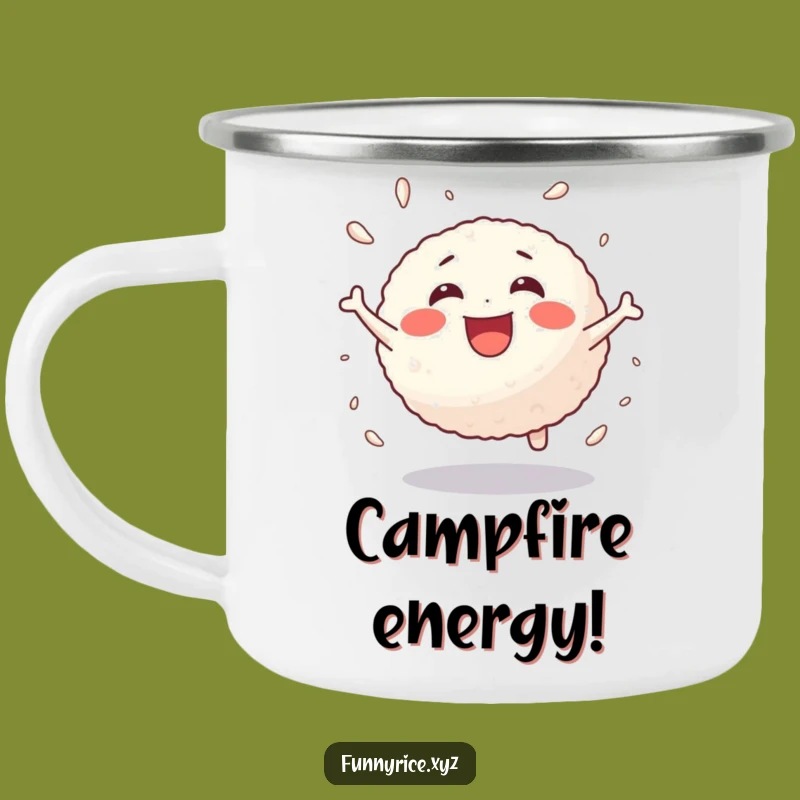 Funny Bouncing Rice Ball Camping Mug: Your Energetic Companion