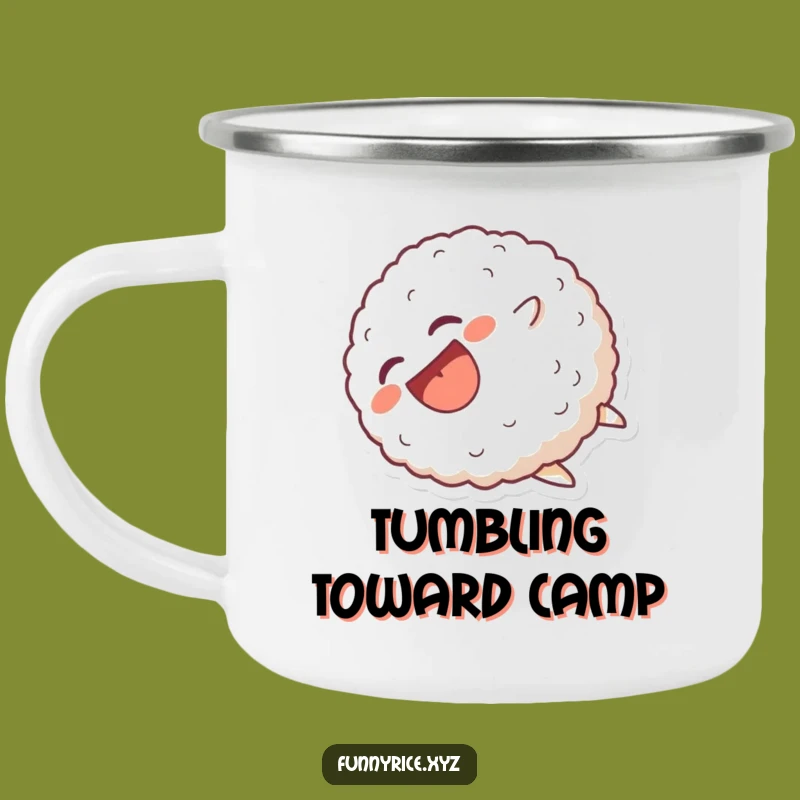 Funny Laughing Rice Ball Camping Mug - Fuel Your Adventures with Laughter