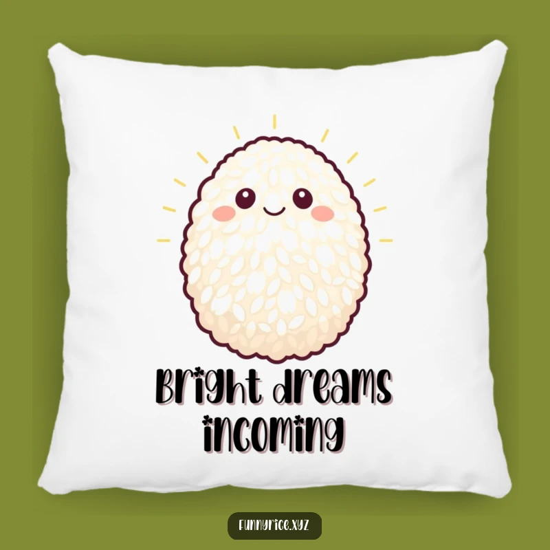 Funny Bright Rice Grain Pillow: Cuddle Up with Happiness
