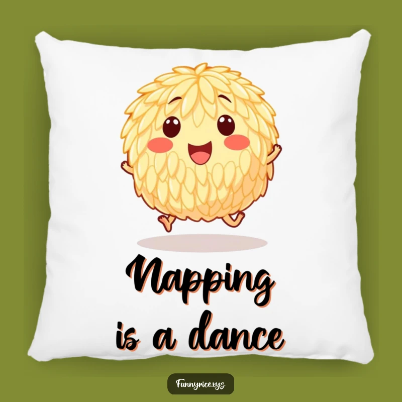 Funny Hopping Rice Pillow: Cozy Joy, Cheerful Accent, Humorous Gift