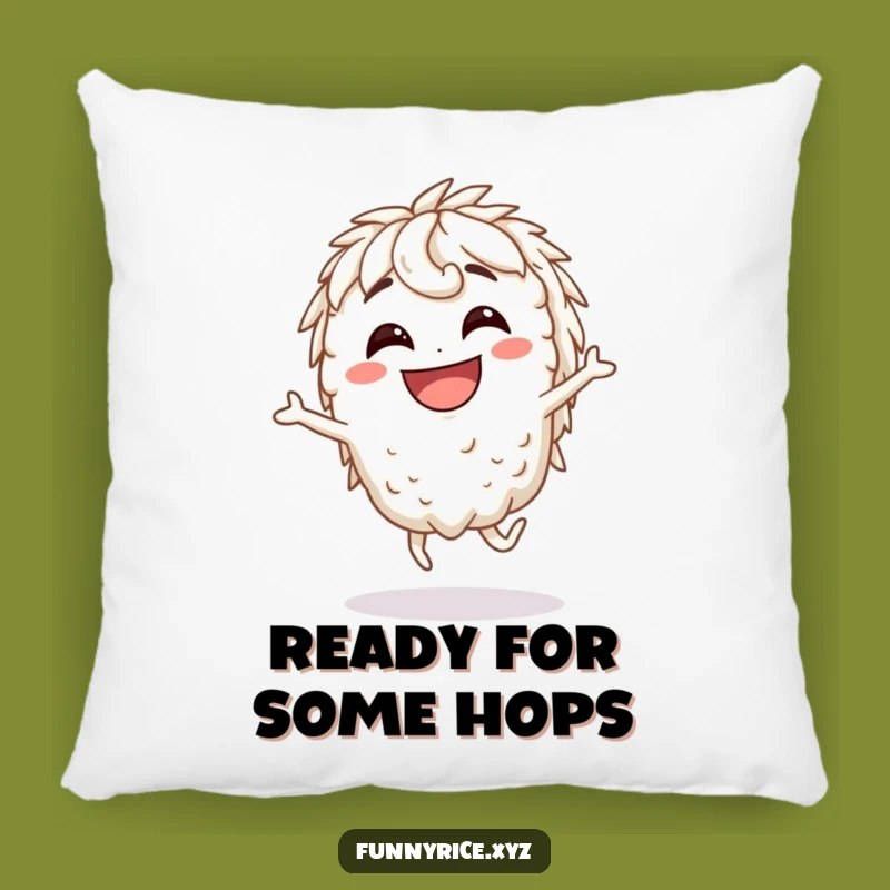 Funny Silly Hop Rice Character Pillow - Comfy Comfort with a Side of Giggles