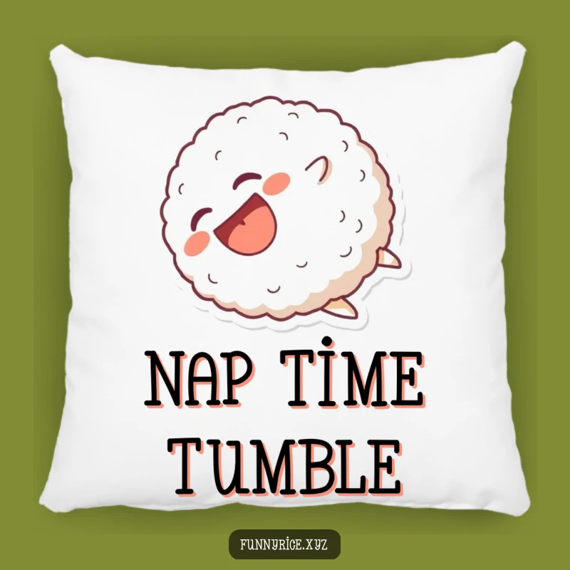 Funny Tumbling Rice Ball Pillow - Comfy Chaos for Your Couch