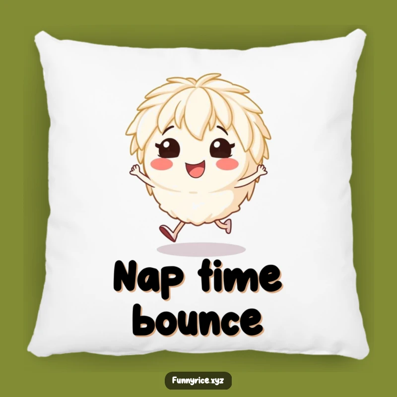 Funny Hopping Rice Pillow: Cuddle Up with Cheerful Vibes
