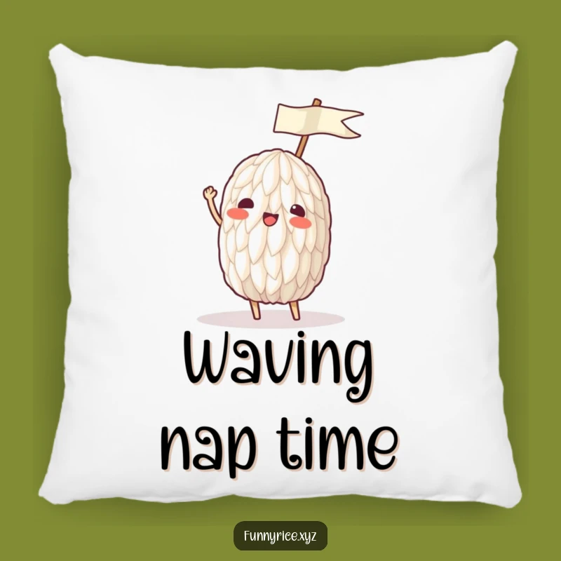 Funny Waving Rice Pillow: Cuddle Up with Cheer