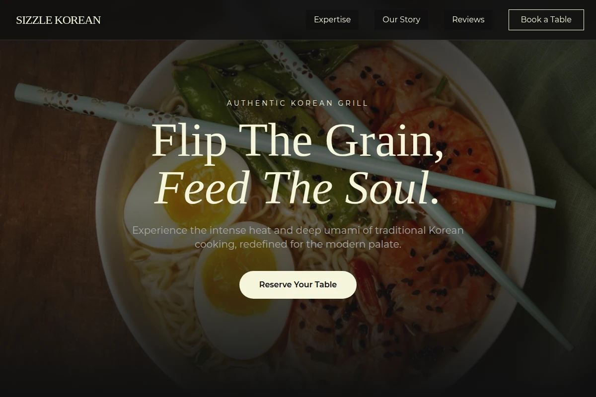 Sizzle Korean Food