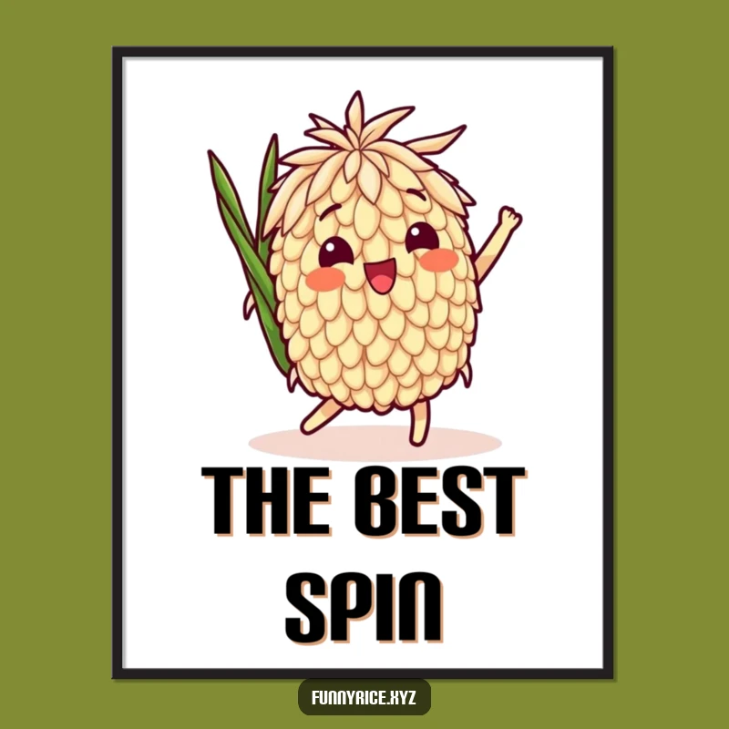 Funny Delighted Rice Grain Spin Digital Print - Instant Joyful Wall Art