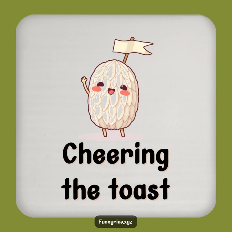 Funny Waving Rice Coaster: Add Festive Flair
