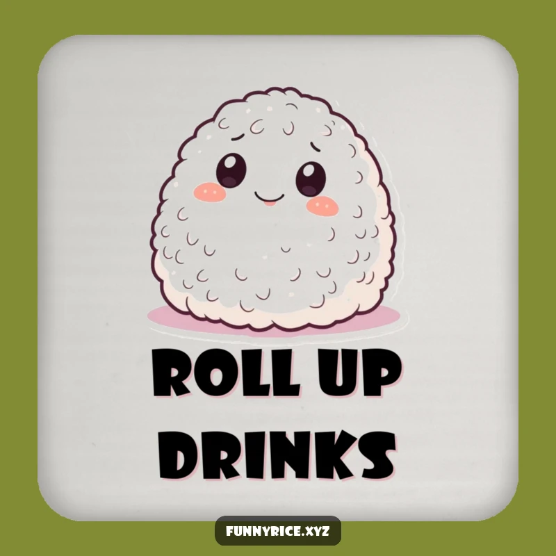 Funny Rolling Rice Coasters: Protect Surfaces with Playfulness, Humorous Gift