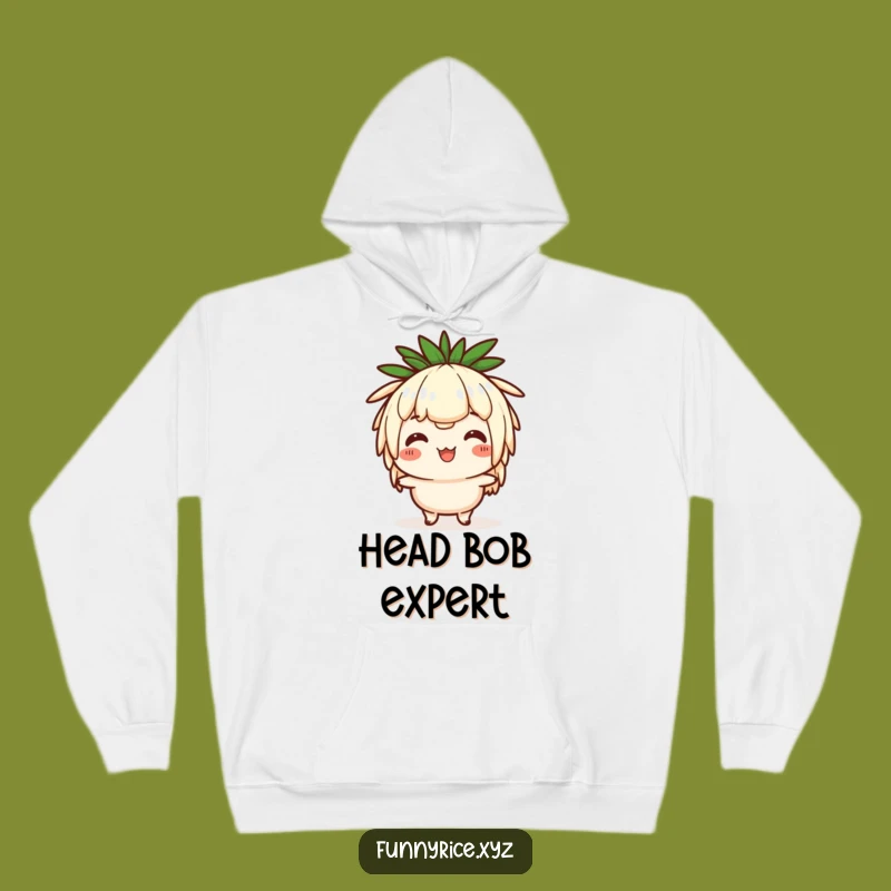 Funny Rice Head Bob Hoodie: Cozy Comical Character Comfort, Ideal Funny Gift