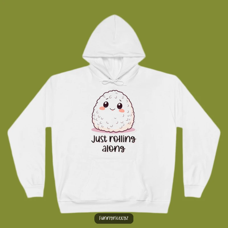Cozy Funny Rolling Rice Hoodie: Warm Playfulness, Perfect Humorous Gift