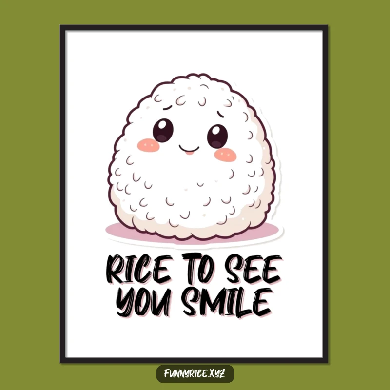 Funny Free Printable Wall Art: Rolling Rice for Playful and Whimsical Decor