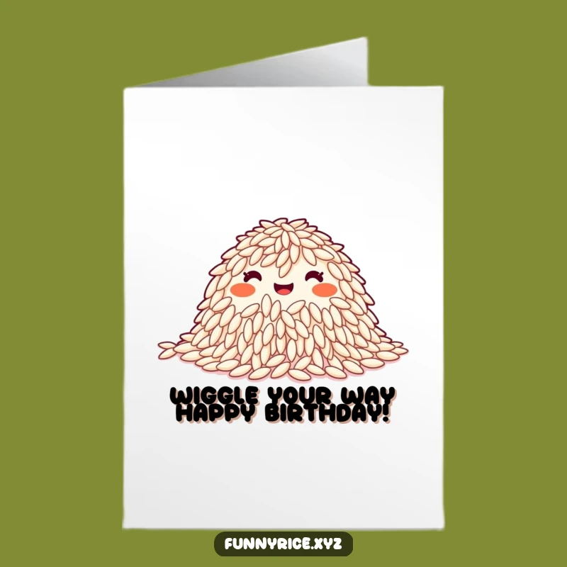 Free Printable Birthday Card: Happy Rice Wiggle for a Fun Celebration