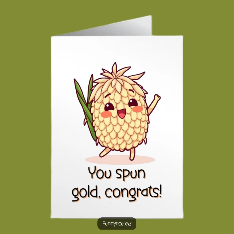 Free Printable Congrats Card: Delighted Rice Spin for Your Success