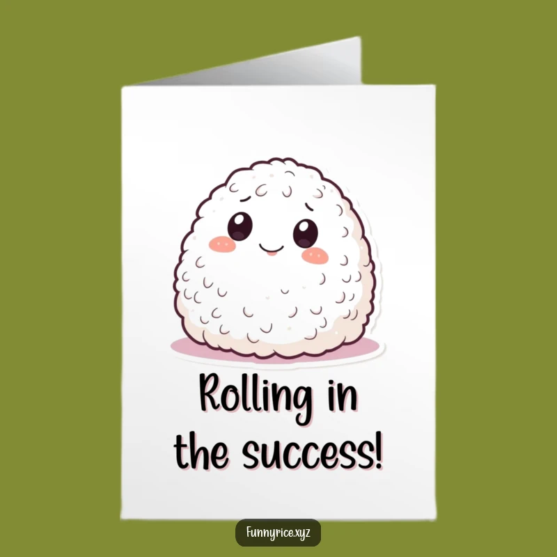 Free Printable Congrats Card: Rolling Rice Joy for Your Big Achievement