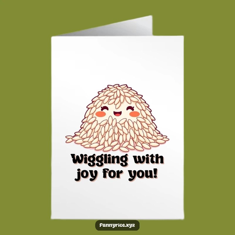 Free Printable Congrats Card: Happy Rice Wiggle for Your Achievement