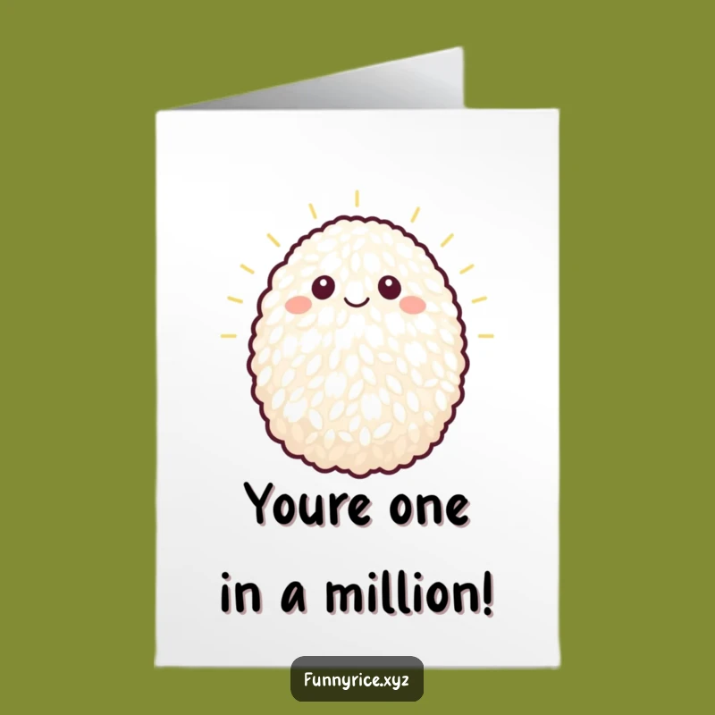 Free Printable Congrats Card: Gleeful Rice Grain, Your Funny Downloadable Celebration Gift
