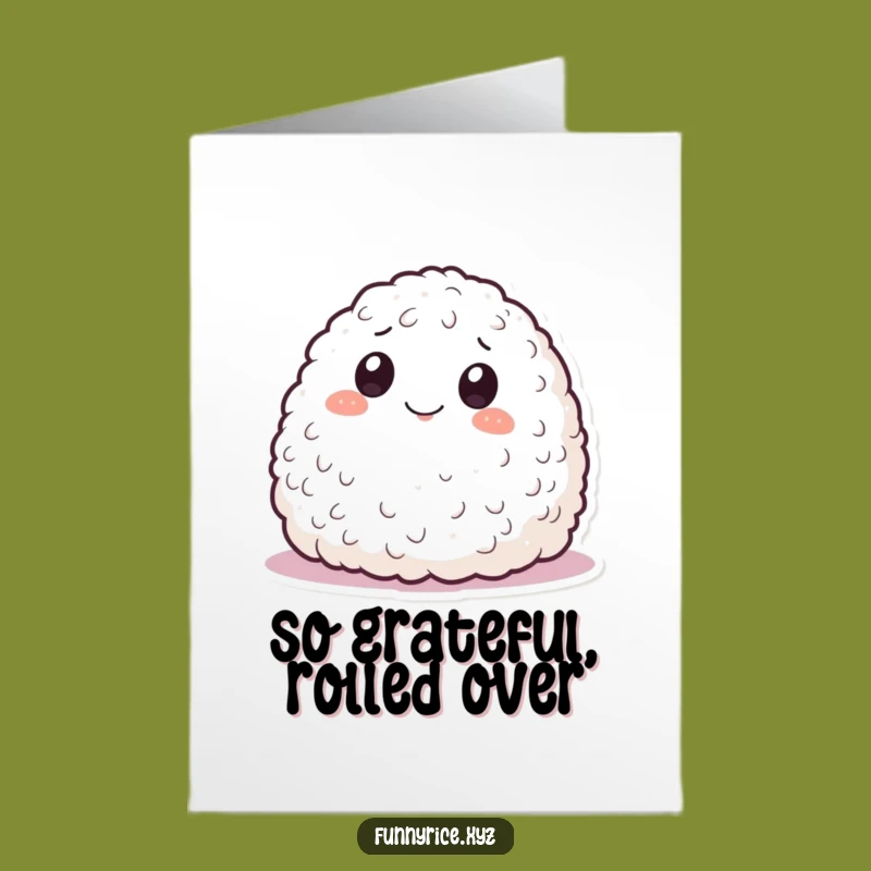 Free Printable Thank You Card: Rolling Rice Thanks for Your Wonderful Support