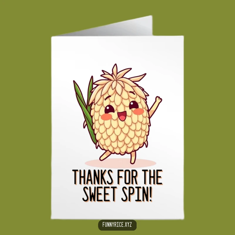 Free Printable Thank You Card: Delighted Rice Spin for Gratitude