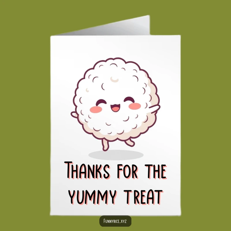 Free Printable Thank You Card: Dancing Rice Blob for Your Awesome Kindness