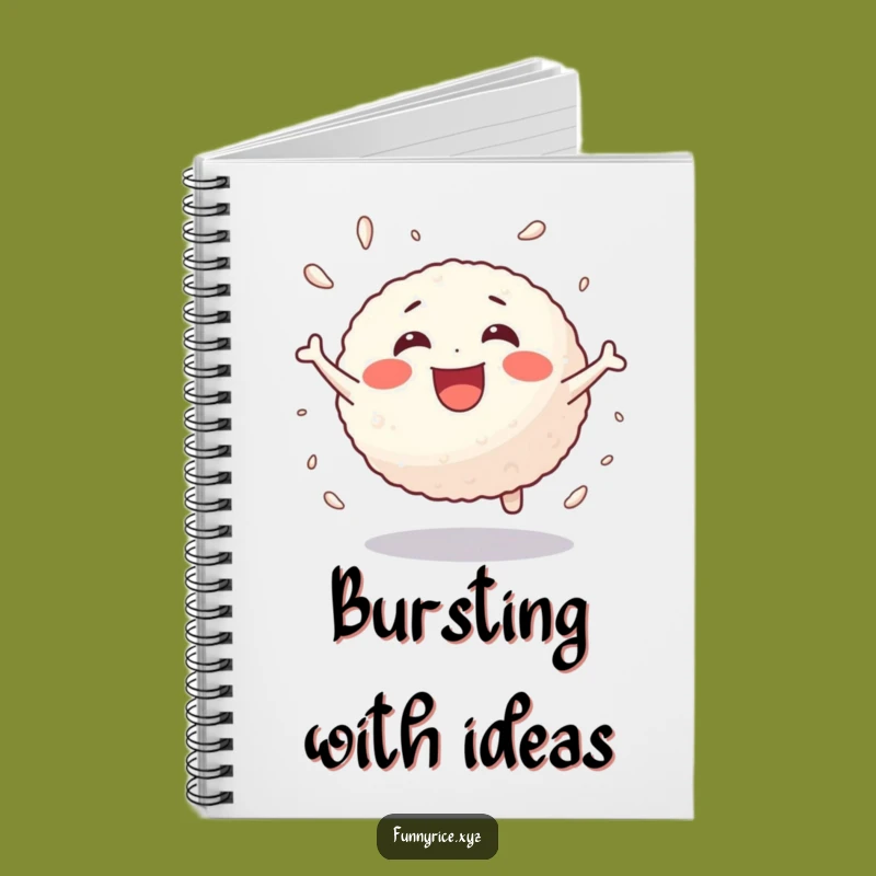 Funny Bouncing Rice Ball Notebook: Jot Down Ideas with Energy