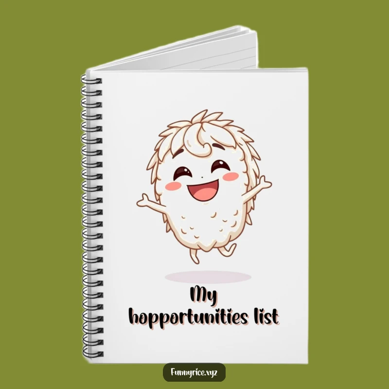 Funny Silly Hop Rice Character Notebook - Jot Down Your Funniest Ideas