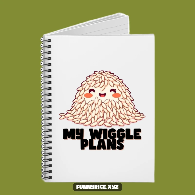 Funny Synchronized Wiggle Rice Grains Notebook - Jot Down Your Groovy Thoughts