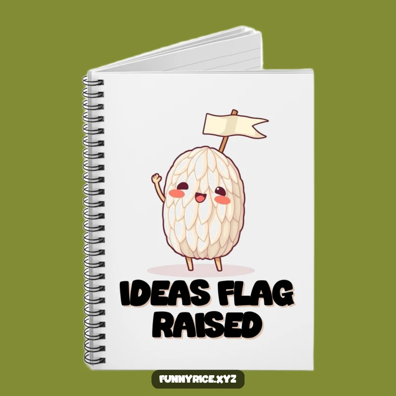 Funny Waving Rice Notebook: Jot Down Enthusiastic Ideas
