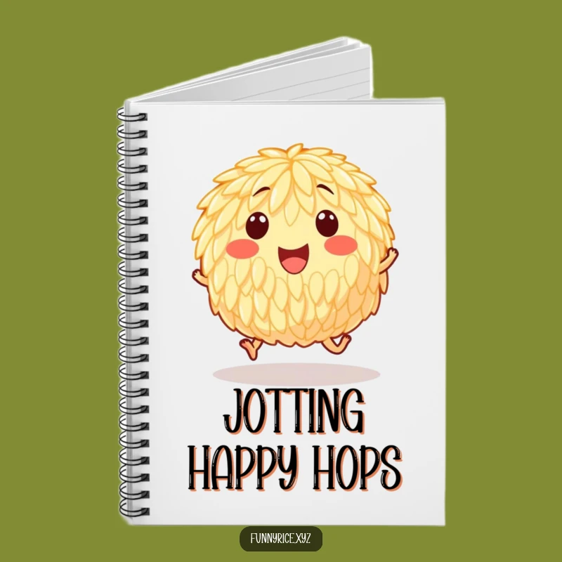 Funny Hopping Rice Notebook: Jot Down Energetic Ideas, Perfect Humorous Gift