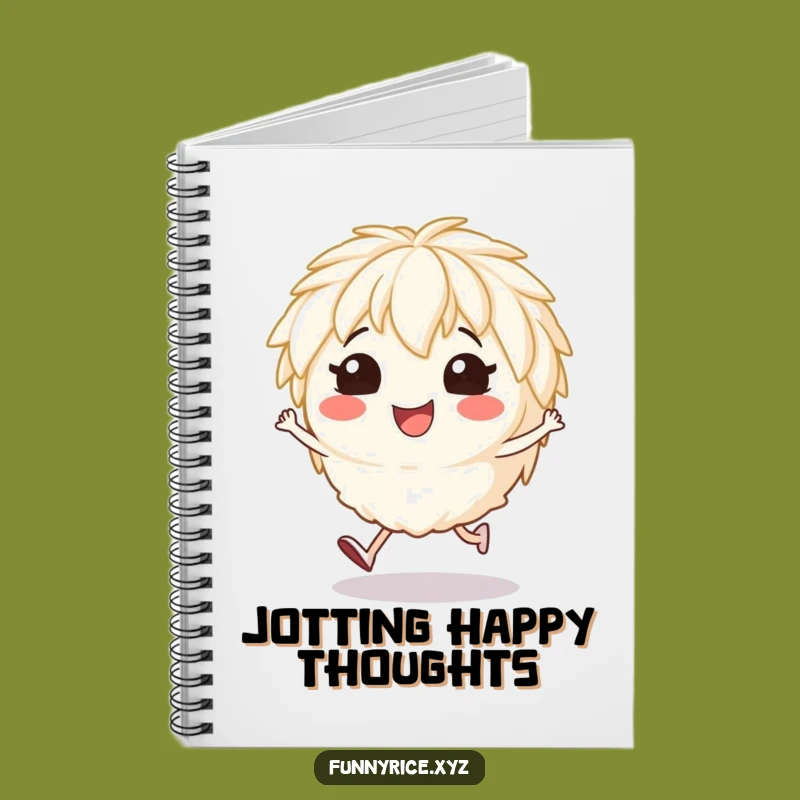 Funny Hopping Rice Notebook: Jot Down Ideas with Energy