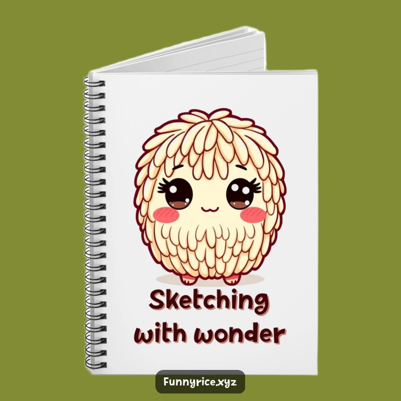 Funny Wide-Eyed Rice Notebook: Jot Down Sweet Thoughts