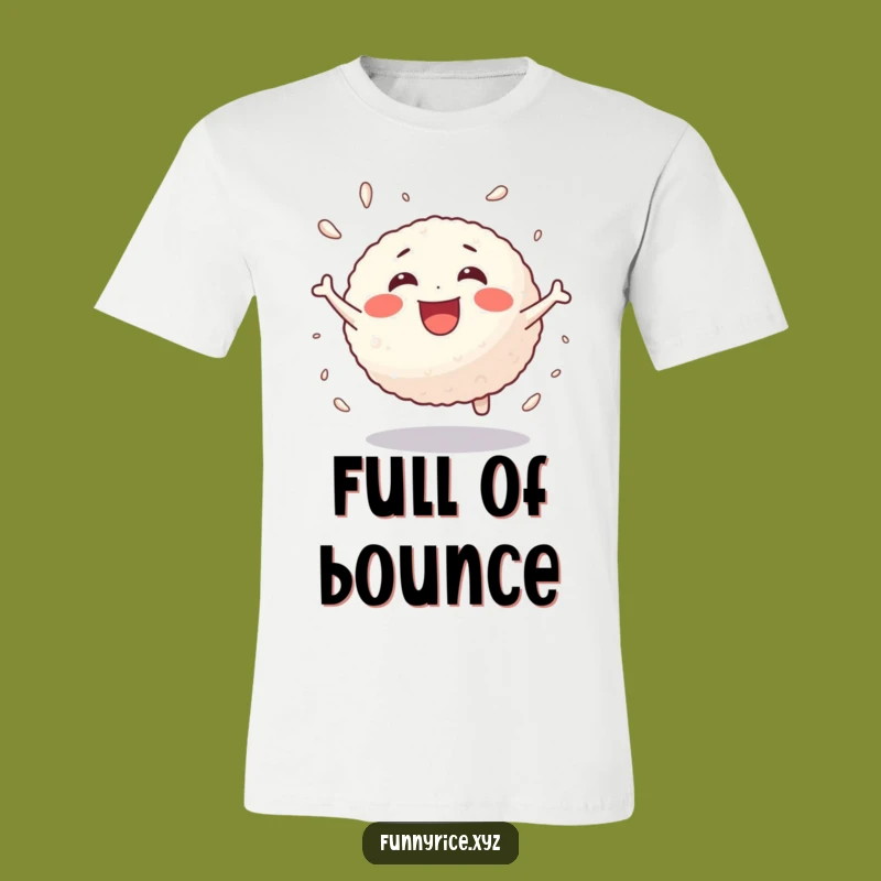 Funny Bouncing Rice Ball T-Shirt: Wear Your Energetic Joy
