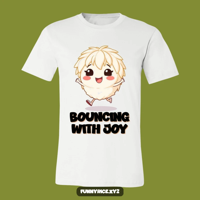 Funny Hopping Rice T-Shirt: Wear Your Joyful Bounce