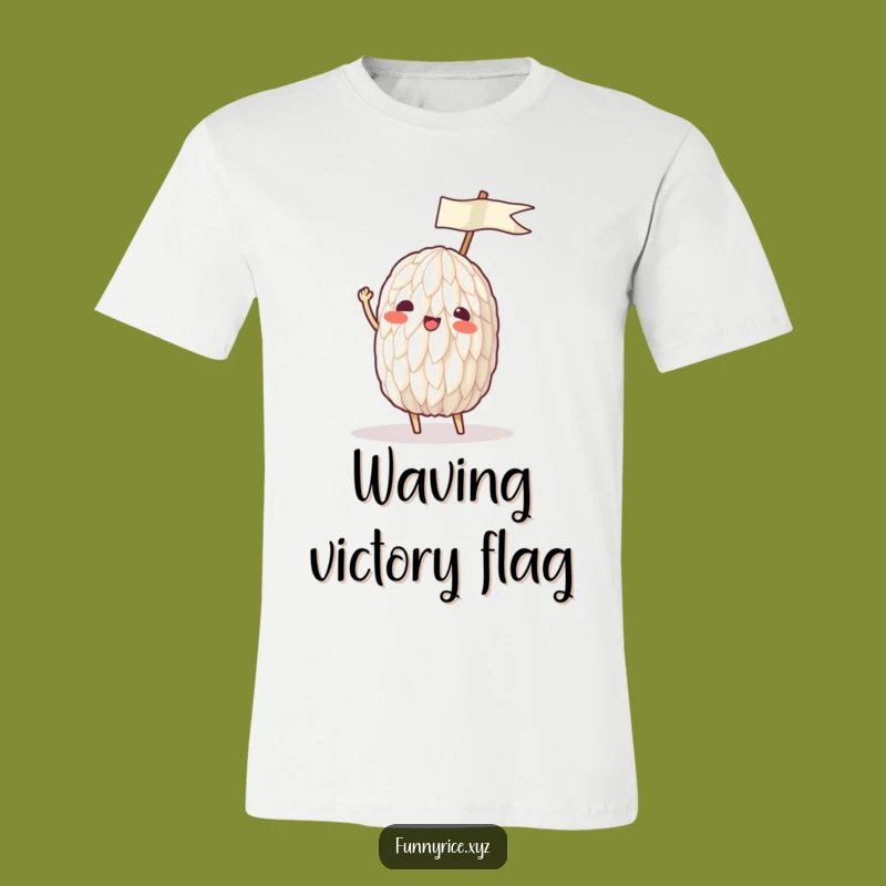 Funny Waving Rice T-Shirt: Display Your Enthusiastic Spirit