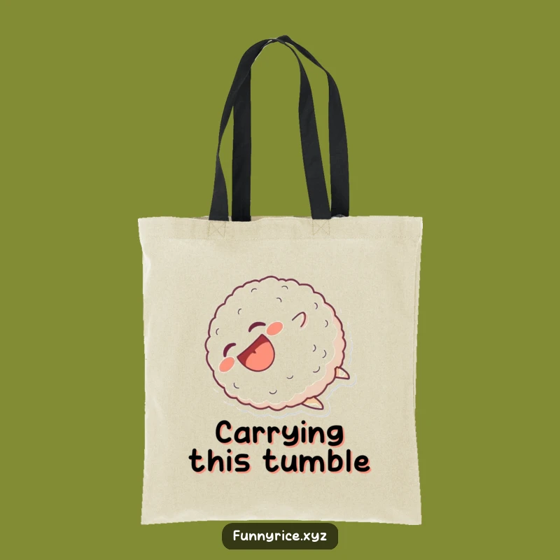 Funny Tumbling Rice Ball Tote Bag - Carry Your Fun Everywhere