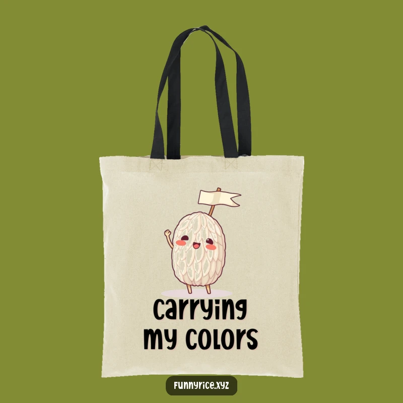 Funny Waving Rice Tote Bag: Carry Your Celebrations